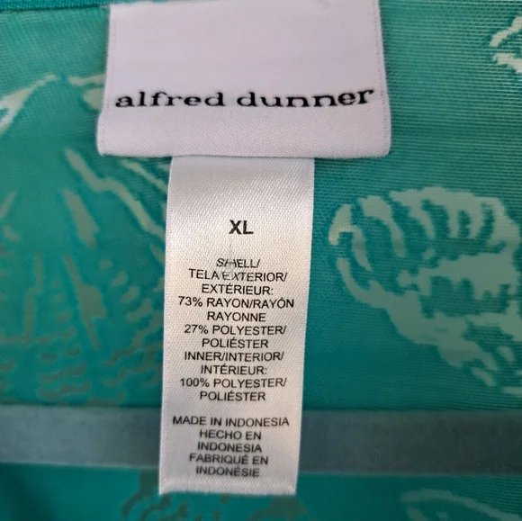 Alfred Dunner Turquoise Button-Down Shirt - Picture 8 of 10